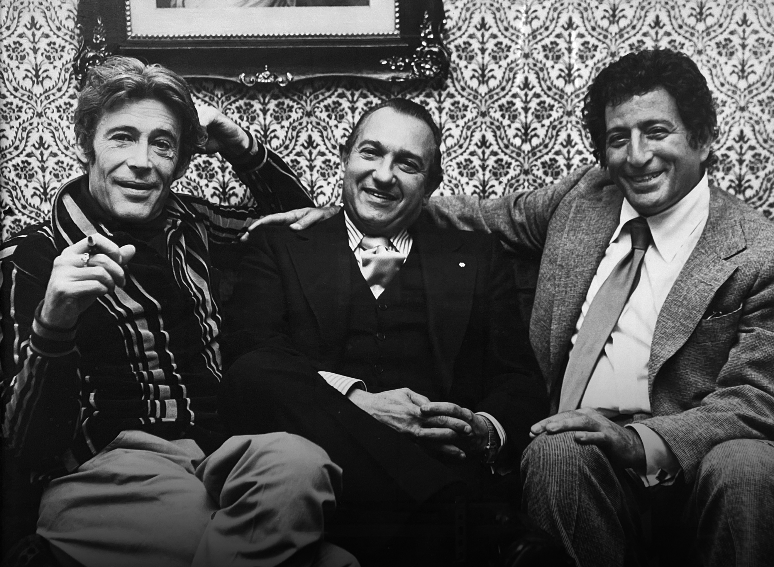 Peter O’Toole, Ed Mirvish and Tony Bennett, backstage at the Royal Alexandra Theatre - 1978.